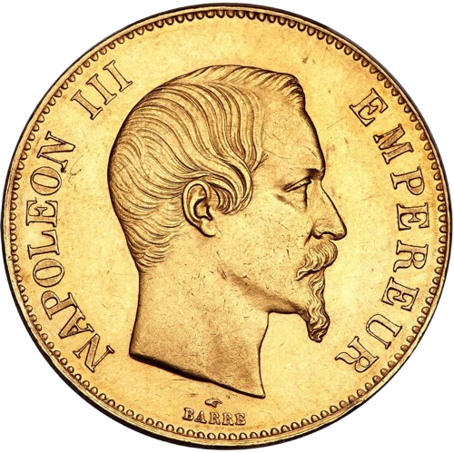 100 Francs Or Napoléon III 1855 à 1859 Tête Nue