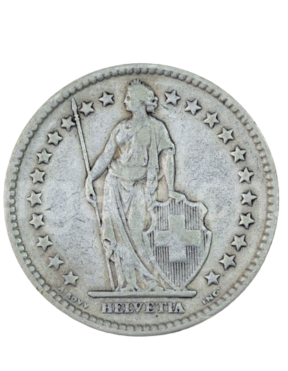 2 Francs Helvetia 1874-1967