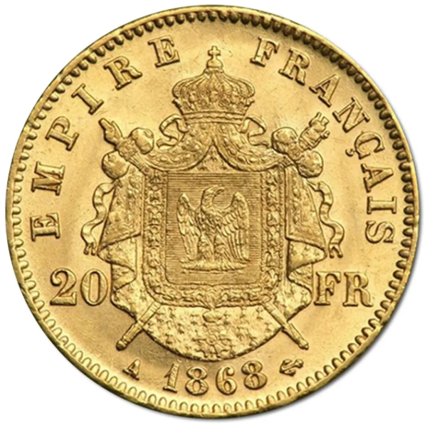 20 Francs Napoléon III en or 1852 à 1870 – Image 2