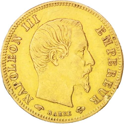 5 Francs Or Napoléon III Grand Module