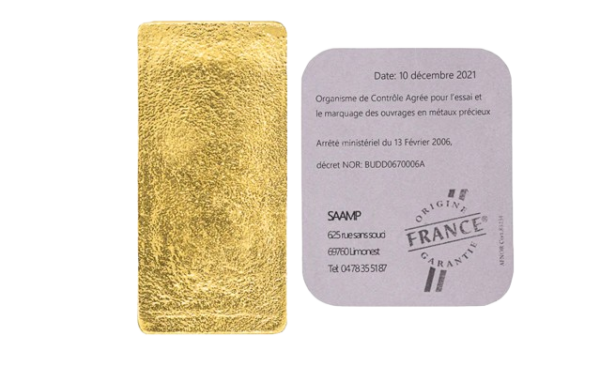 Lingot d'or 1kg - 100% Français - SAAMP – Image 2